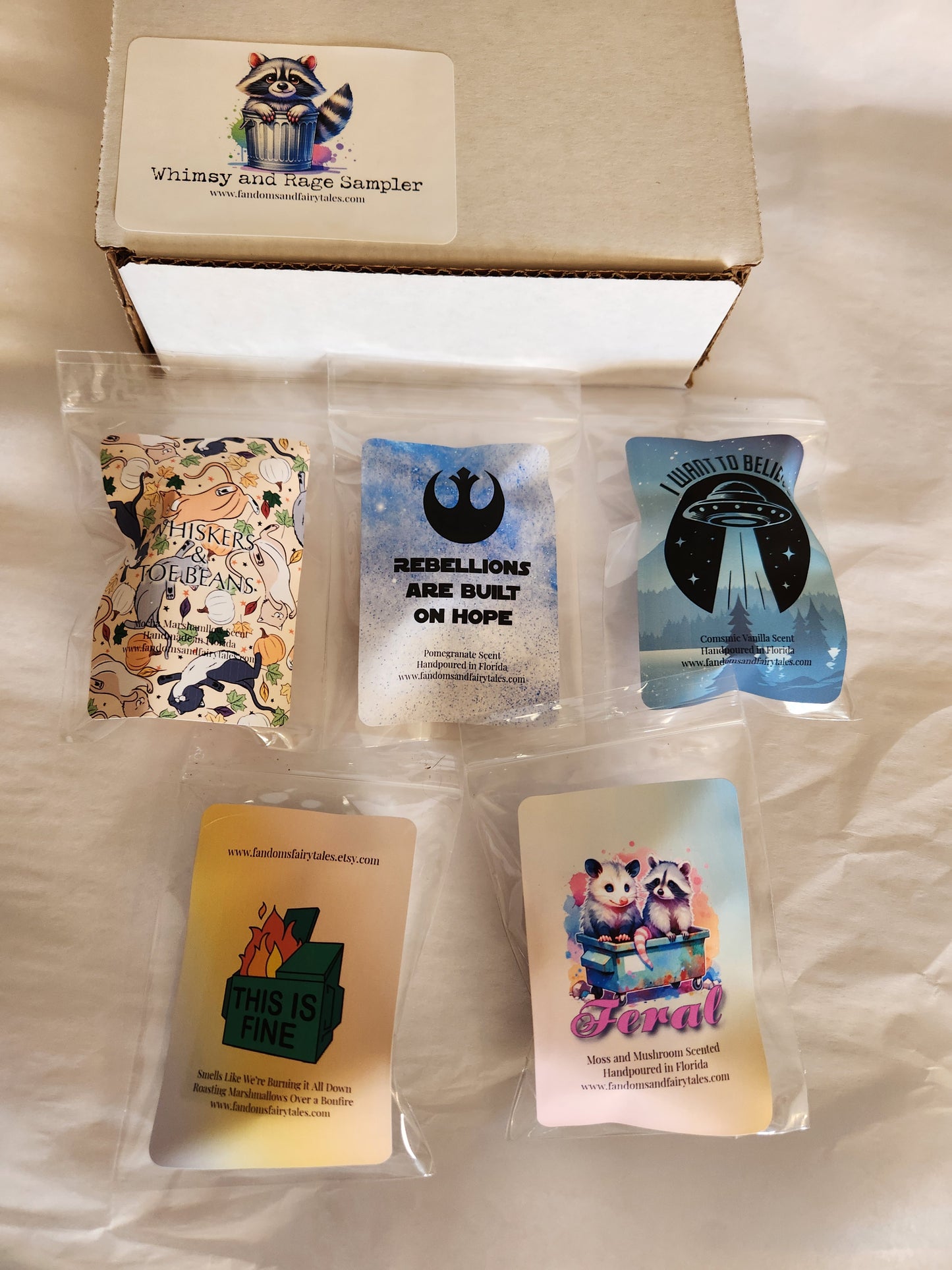 Whimsy and Rage Waxt Melt Sampler