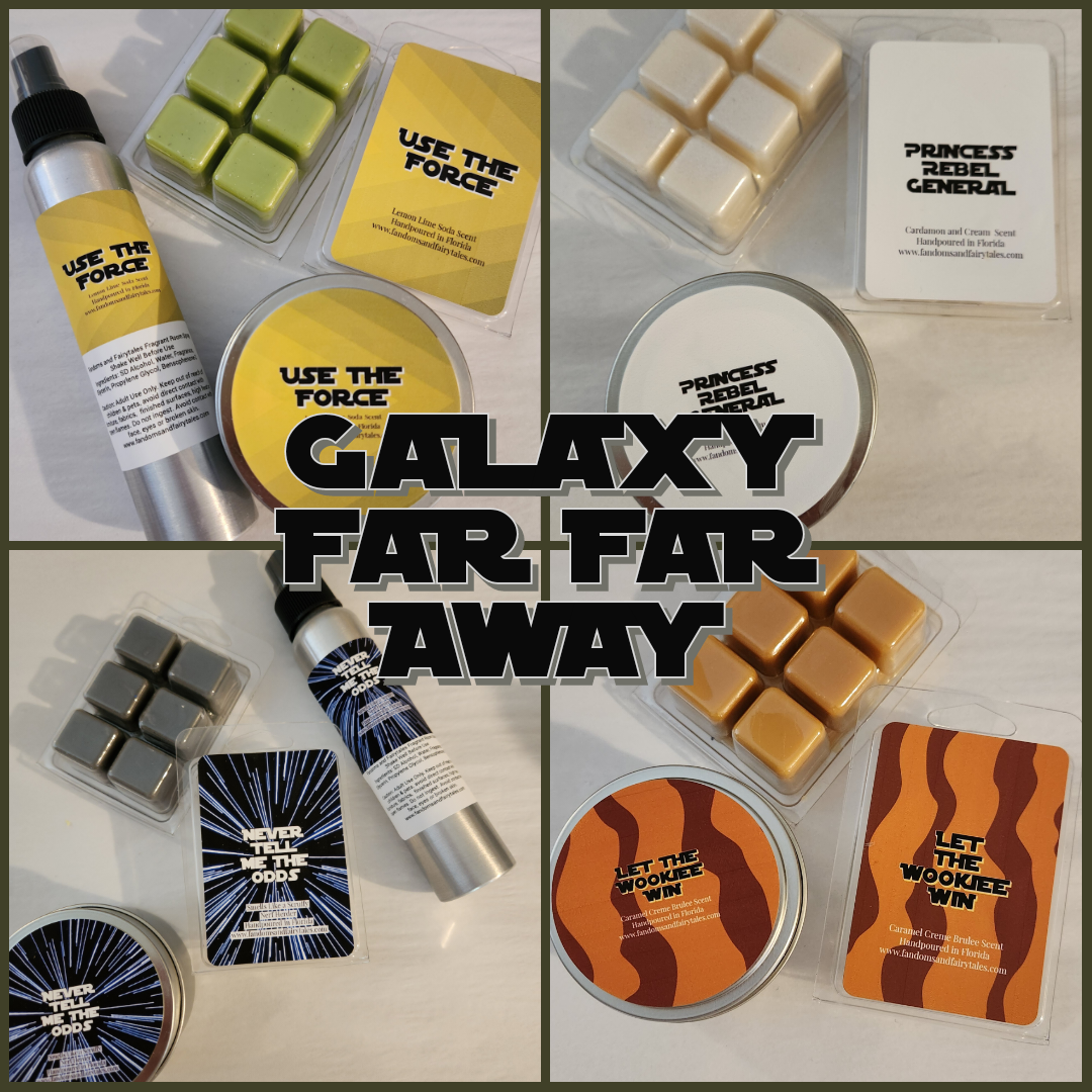Galaxy Far Far Away Collection Candles, Wax Melts and Room Sprays