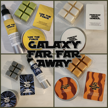 Galaxy Far Far Away Collection Candles, Wax Melts and Room Sprays