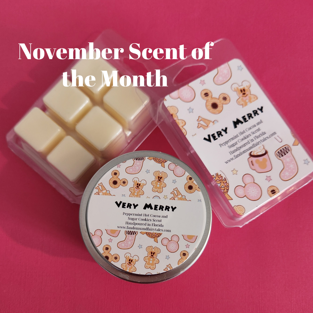 Very Merry Wax Melts and Candles Peppermint Hot Cocoa and Sugar Cookie Scented