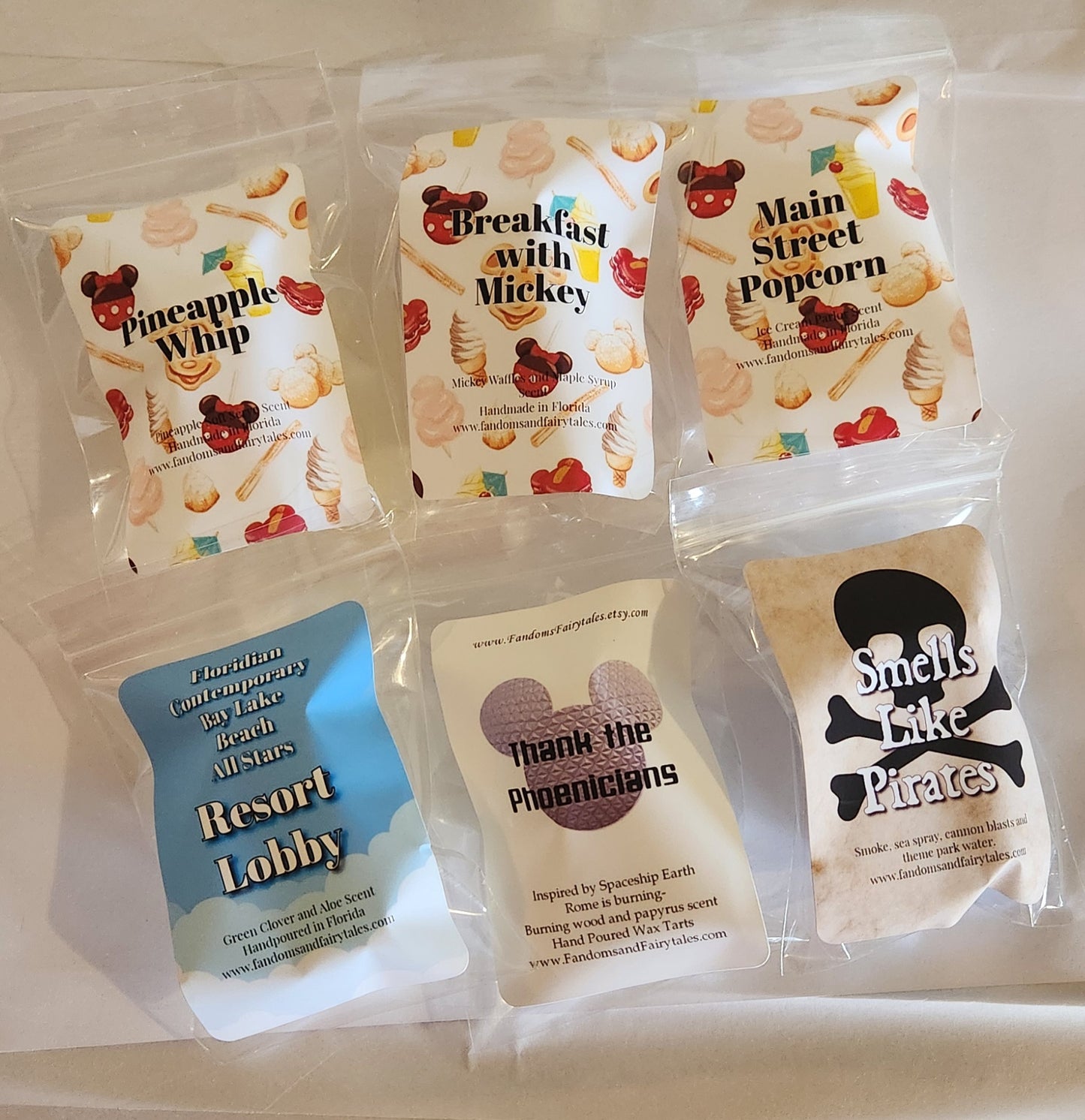 New Magical Theme Park Sampler Six Fabulous Theme Park Scented Wax Melts