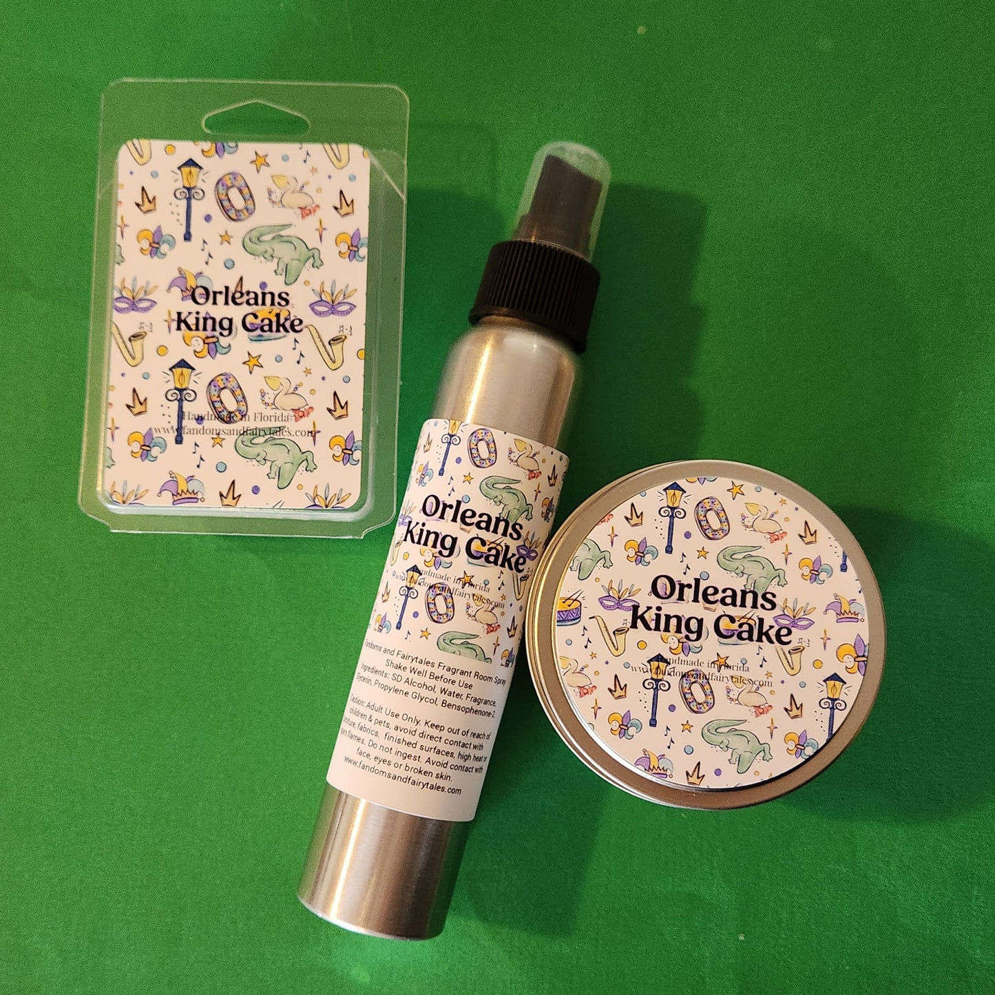 Orleans King Cake Wax Melts, Candles, or Room Spray