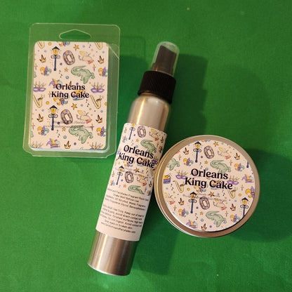 Orleans King Cake Wax Melts, Candles, or Room Spray
