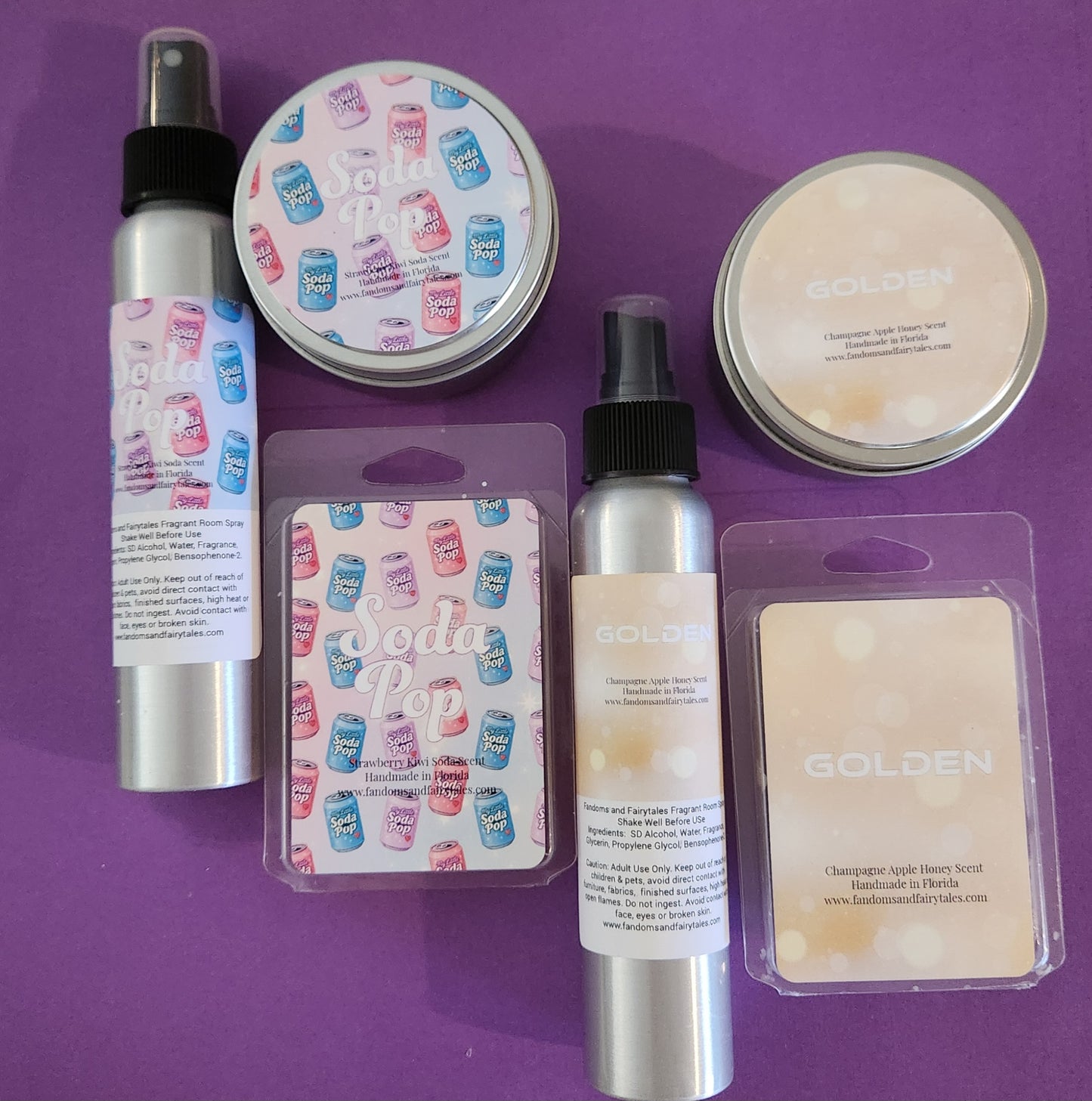 Soda Pop or Golden Wax Melts, Candles or Room Sprays