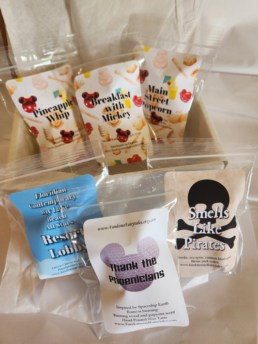 New Magical Theme Park Sampler Six Fabulous Theme Park Scented Wax Melts