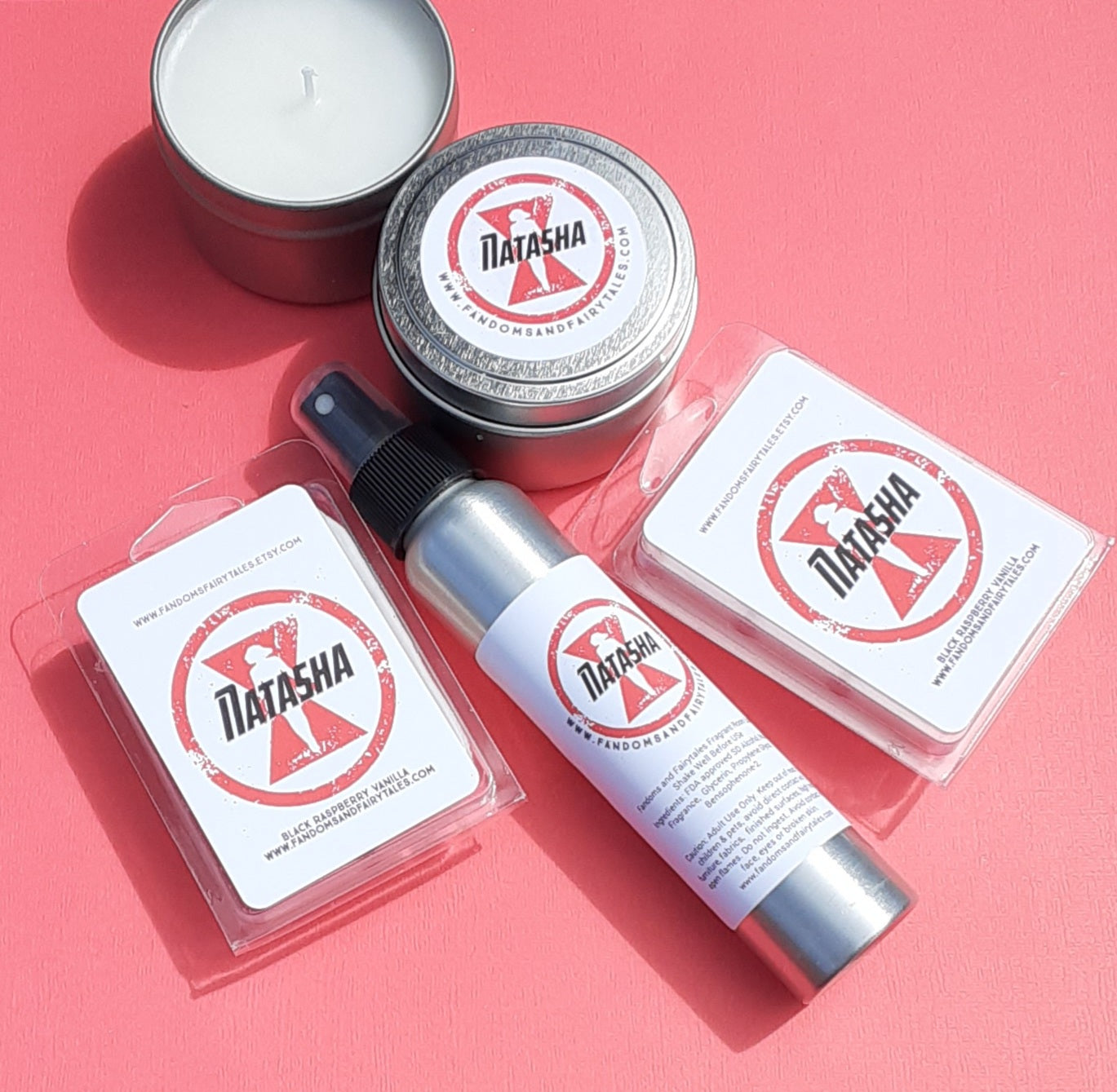 Natasha Wax Melts, Candles or Room Spray,  Black Widow Inspired Black Raspberry Vanilla Scent
